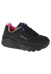 skechers - Buty do chodzenia dla dzieci Skechers Uno Lite Rainbow Speckle. Zapięcie: sznurówki. Kolor: wielokolorowy, czarny. Materiał: materiał, syntetyk. Szerokość cholewki: normalna. Model: Skechers Sport. Sport: turystyka piesza