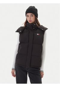 Tommy Jeans Bezrękawnik Tjw Alaska Grid Down Vest DW0DW21627 Czarny Regular Fit. Kolor: czarny. Materiał: syntetyk. Długość rękawa: bez rękawów