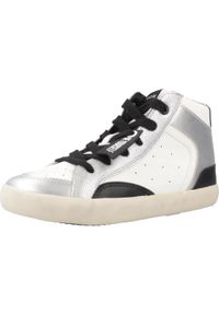 Geox - Buty GEOX J GISLI GIRL Biały. Kolor: biały. Materiał: syntetyk, tkanina. Sport: turystyka piesza #1