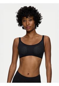 Triumph Biustonosz top Fit Smart 10202460 Czarny. Kolor: czarny. Materiał: syntetyk
