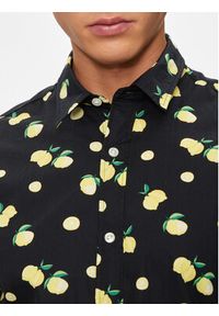 Jack & Jones - Jack&Jones Koszula Sunshade 12249217 Czarny Slim Fit. Kolor: czarny. Materiał: bawełna