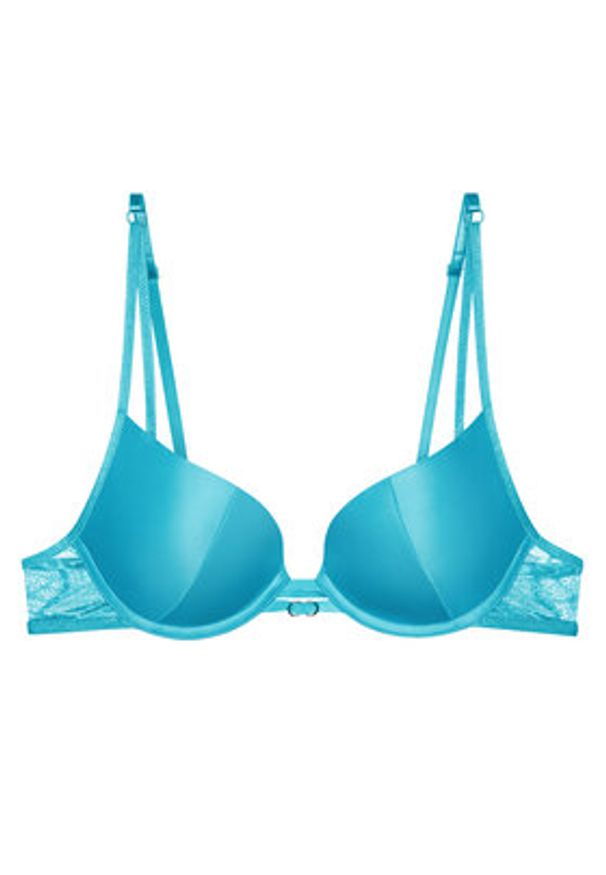 Triumph Biustonosz push-up Crazy Stupid Love 10222374 Niebieski. Kolor: niebieski. Materiał: syntetyk. Rodzaj stanika: push-up