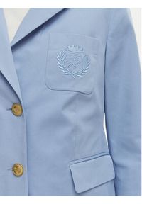 TOMMY HILFIGER - Tommy Hilfiger Marynarka WW0WW47179 Niebieski Slim Fit. Kolor: niebieski. Materiał: bawełna #4