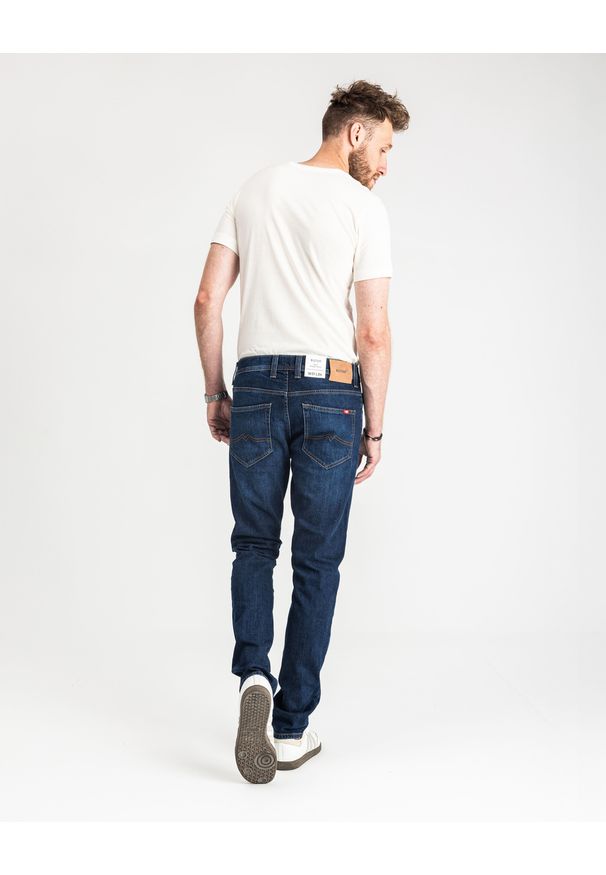Mustang - MUSTANG OREGON SLIM MĘSKIE SPODNIE JEANSOWE JEANSY DŻINSY DENIM BLUE 1015041 5000 982. Okazja: na co dzień. Sezon: zima, lato. Styl: casual, elegancki, sportowy, klasyczny
