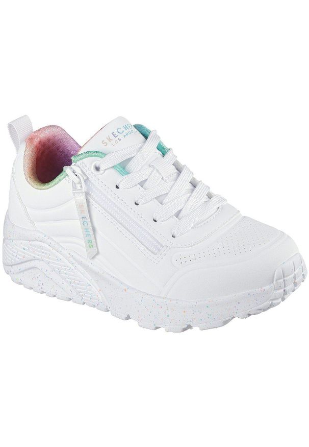 skechers - Buty sportowe dla dzieci Skechers Uno Lite Vivid Splash. Okazja: na uczelnię. Kolor: biały. Materiał: materiał, skóra ekologiczna. Model: Skechers Sport. Sport: joga i pilates