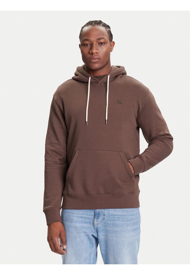 Quiksilver Bluza Salt Water Hoodie EQYFT05159 Brązowy Regular Fit. Kolor: brązowy. Materiał: bawełna