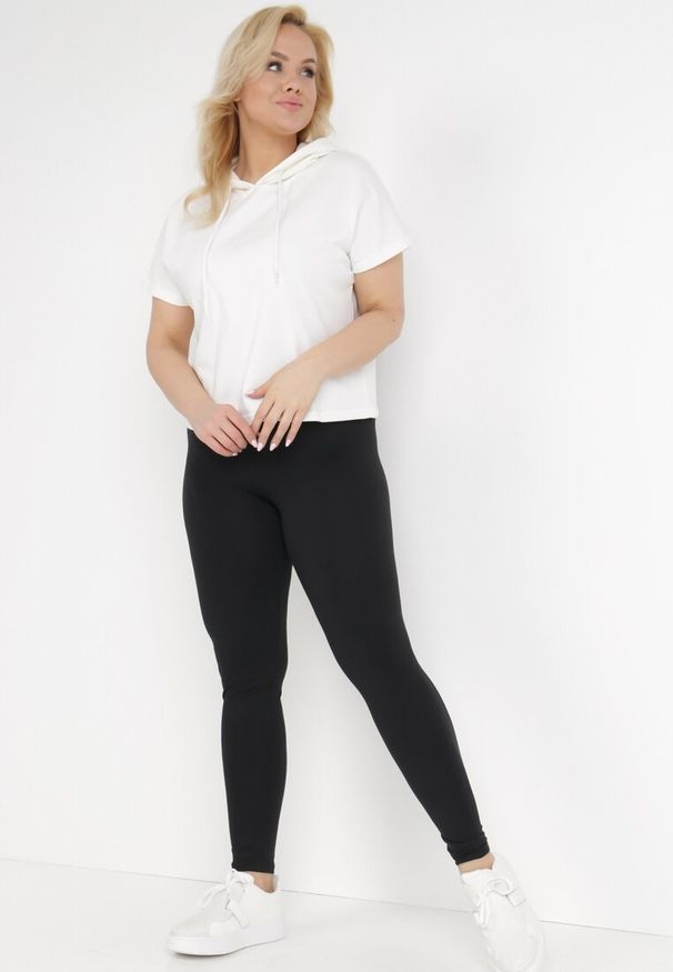 Born2be - Czarne Legginsy Aerastis. Okazja: na co dzień. Kolor: czarny. Materiał: dzianina. Długość: długie. Wzór: gładki, jednolity. Styl: casual