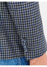 Pako Lorente - PAKO LORENTE – Granatowa marynarka w drobną kratę. Kolor: niebieski. Materiał: wiskoza, poliester, elastan. Sezon: jesień #8