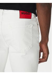 Hugo - HUGO Szorty jeansowe 50537717 Biały Regular Fit. Kolor: biały. Materiał: bawełna #3