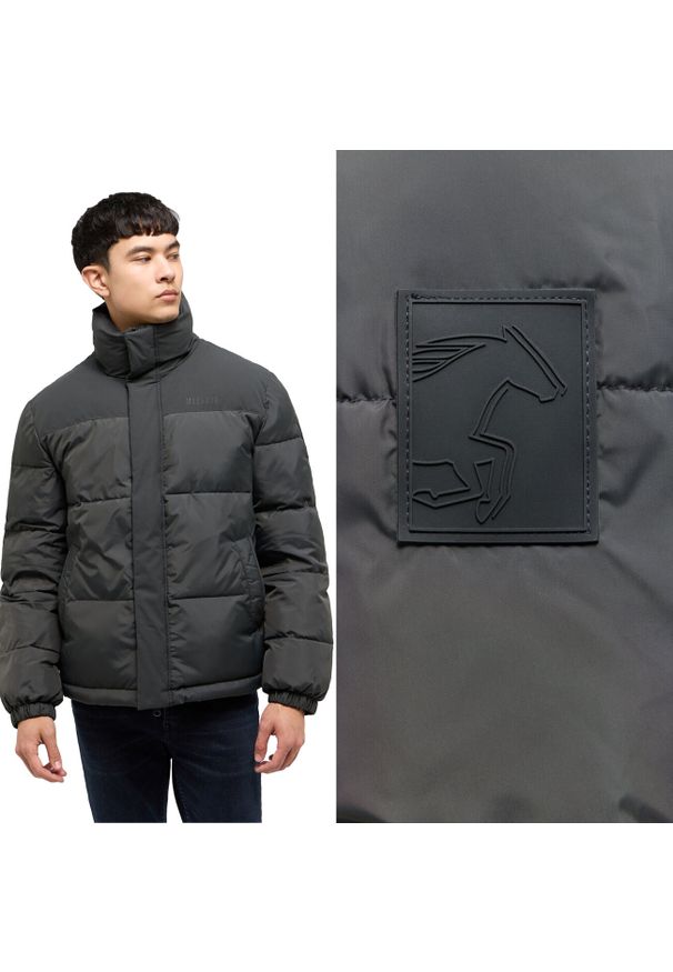 Mustang - MUSTANG Oakfield MĘSKA KURTKA ZIMOWA LOGO Pirate Black 1015607 4088. Sezon: zima