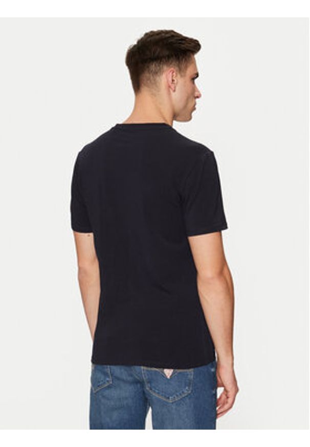 Guess T-Shirt M2YI32 J1314 Granatowy Slim Fit. Kolor: niebieski. Materiał: bawełna