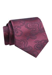 Alties - Krawat - ALTIES - Bordo z Orientalnym Wzorem. Kolor: czerwony. Materiał: tkanina. Styl: elegancki, wizytowy