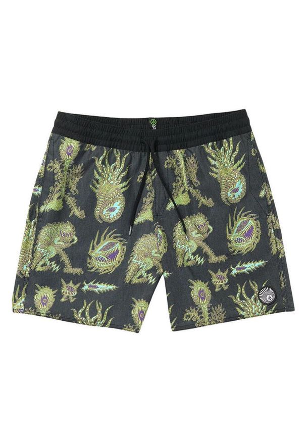 Spodenki kąpielowe męskie Volcom FA Tetsunori 17'. Kolor: czarny. Materiał: bawełna, poliester, elastan