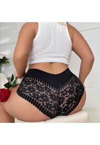 Intica - Koronkowe szorty z ozdobnym wykończeniem na specjalne okazje Vaira. Kolor: czarny. Materiał: koronka. Wzór: koronka #2