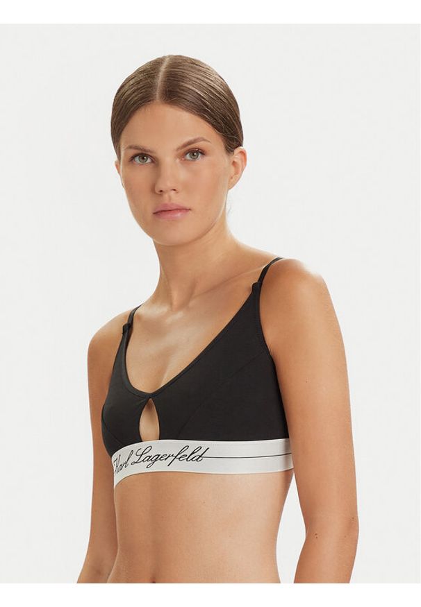 Karl Lagerfeld - KARL LAGERFELD Biustonosz bezfiszbinowy A1W47092 Czarny. Kolor: czarny. Materiał: bawełna