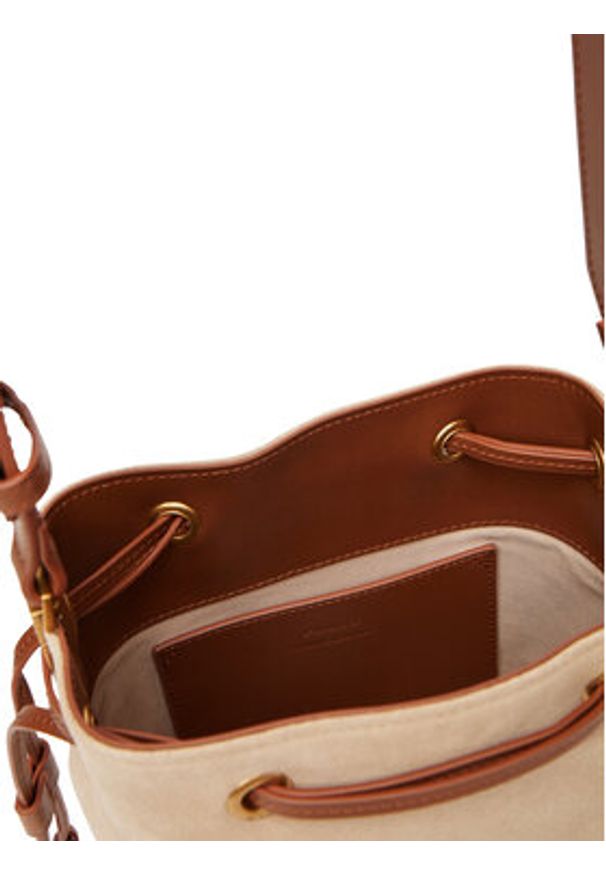 Pinko - PINKO Torebka Secchiello Mini PE 25 PLTT 104303 A2CC Beżowy. Kolor: beżowy. Materiał: skórzane, zamszowe