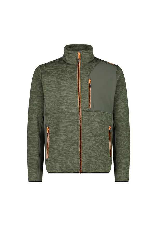 Bluza męska turystyczna CMP 34H2687. Okazja: na co dzień. Kolor: zielony. Styl: casual, sportowy. Sport: turystyka piesza
