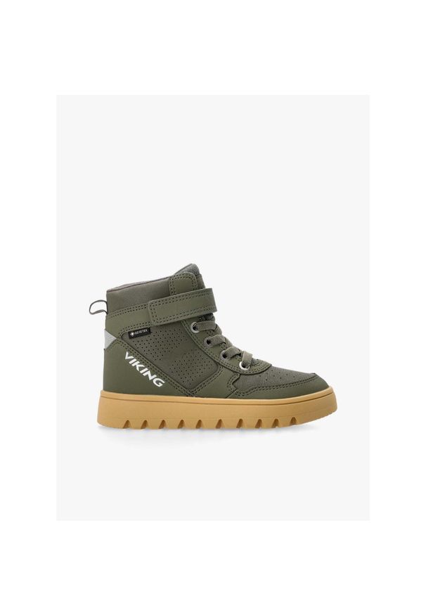 Buty dziecięce Viking Footwear Fleek Mid GTX 1V. Kolor: zielony. Sport: turystyka piesza