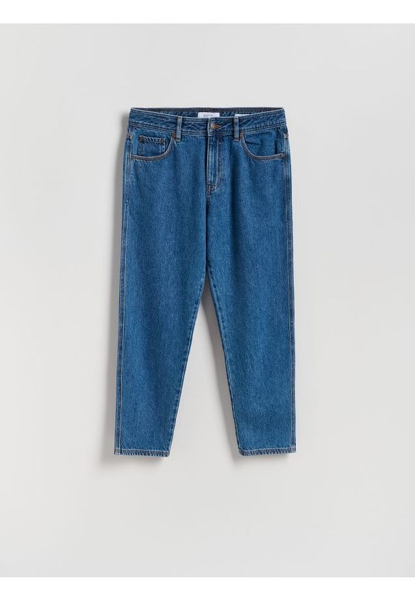 Reserved - Jeansy carrot fit - niebieski. Kolor: niebieski