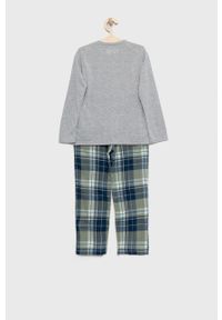 Abercrombie & Fitch piżama dziecięca kolor szary gładka. Kolor: szary. Długość: długie. Wzór: gładki #3