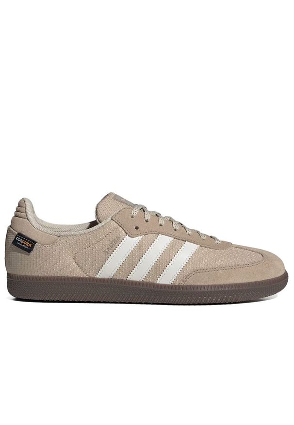 Adidas - Buty unisex adidas Originals Samba OG IH6805 - beżowe. Okazja: na co dzień. Zapięcie: sznurówki. Kolor: beżowy. Materiał: zamsz, materiał, syntetyk, guma. Szerokość cholewki: normalna