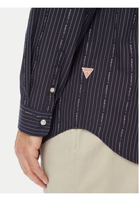 Guess Koszula M6RH71 WK001 Granatowy Regular Fit. Kolor: niebieski. Materiał: bawełna #4