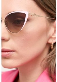 Love Moschino okulary przeciwsłoneczne damskie kolor złoty. Kolor: złoty #6