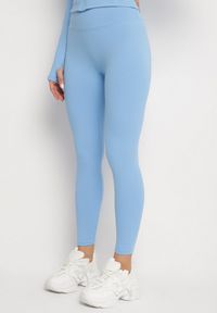 Born2be - Jasnoniebieski Komplet Sportowy Bluza z Wycięciem na Kciuk i Legginsy Redinelle. Kolor: niebieski #7