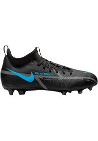 Buty piłkarskie Nike Phantom GT2 Academy Df FG/MG Jr DC0813 004 czarne czarne. Zapięcie: sznurówki. Kolor: czarny. Materiał: syntetyk. Szerokość cholewki: normalna. Sport: piłka nożna