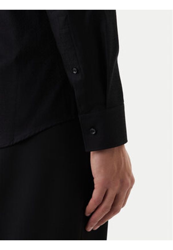 Hugo - HUGO Koszula Kenno 50555295 Czarny Slim Fit. Kolor: czarny. Materiał: bawełna