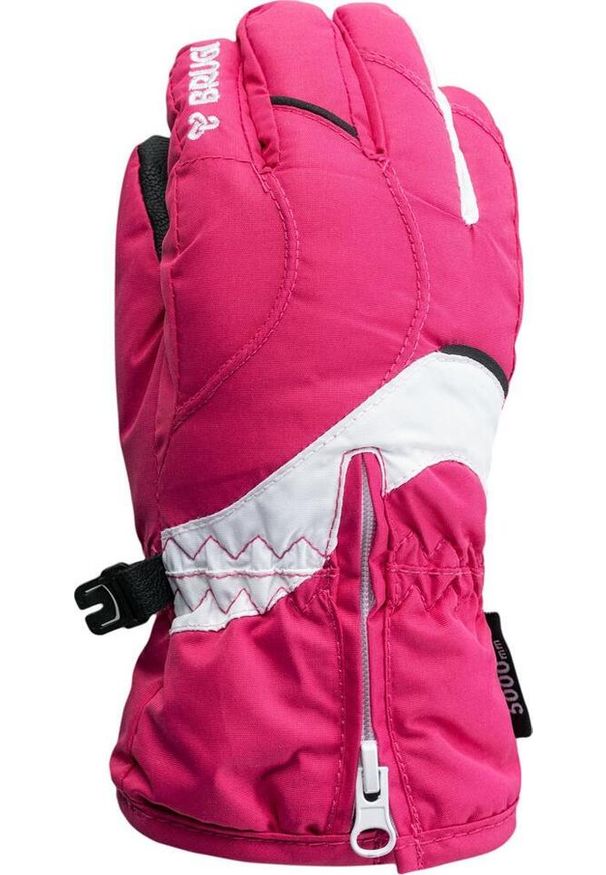 Rękawice zimowe chłopięce Brugi 3ZCF. Kolor: różowy. Sezon: zima. Sport: narciarstwo