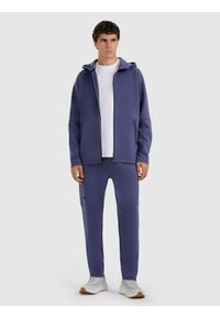 4f - 4F Spodnie dresowe joggery męskie - niebieskie XXL. Kolor: niebieski. Materiał: dresówka #1