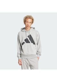 Adidas - Bluza z kapturem Essentials Big Logo French Terry. Typ kołnierza: kaptur. Kolor: czarny, szary, wielokolorowy. Materiał: materiał. Sport: fitness