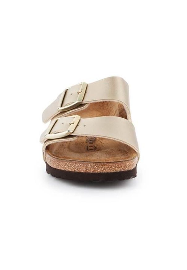 Klapki damskie Birkenstock Arizona BS. Kolor: żółty. Materiał: skóra, materiał, syntetyk