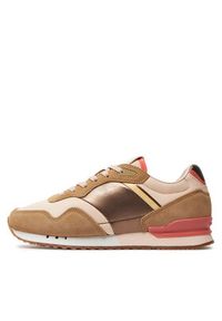 Pepe Jeans Sneakersy London Glam W PLS40006 Beżowy. Kolor: beżowy. Materiał: materiał #4