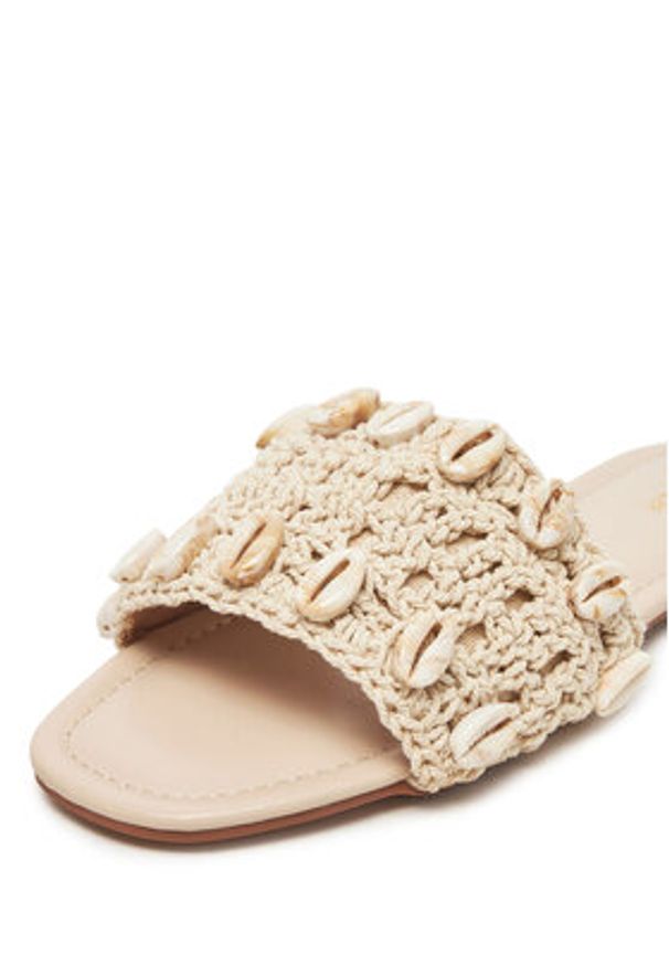 DeeZee Klapki YD2303-1 Beżowy. Kolor: beżowy. Materiał: materiał