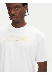 Just Cavalli T-Shirt 78OAHT16 Biały Regular Fit. Kolor: biały. Materiał: bawełna #5