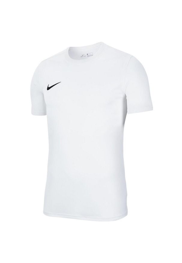 Nike - Męska Koszulka Z Krótkim Rękawem Dry Park VII. Kolor: czarny, biały, wielokolorowy. Długość rękawa: krótki rękaw. Długość: krótkie. Sport: turystyka piesza