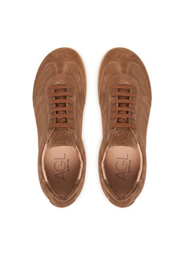 AGL Sneakersy Pills D839013PGWINNY0612 Brązowy. Kolor: brązowy. Materiał: skóra