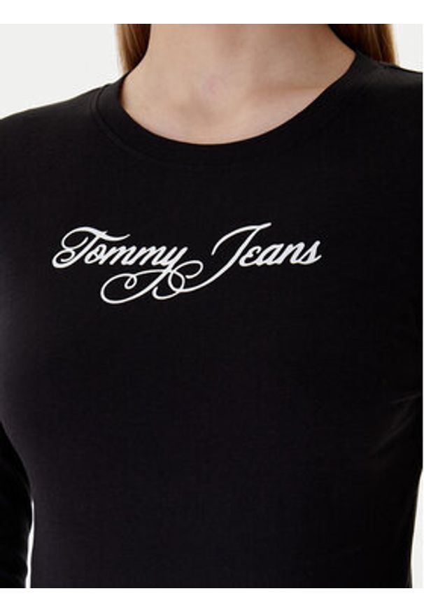 Tommy Jeans Bluzka Essential DW0DW21844 Czarny Regular Fit. Kolor: czarny. Materiał: bawełna