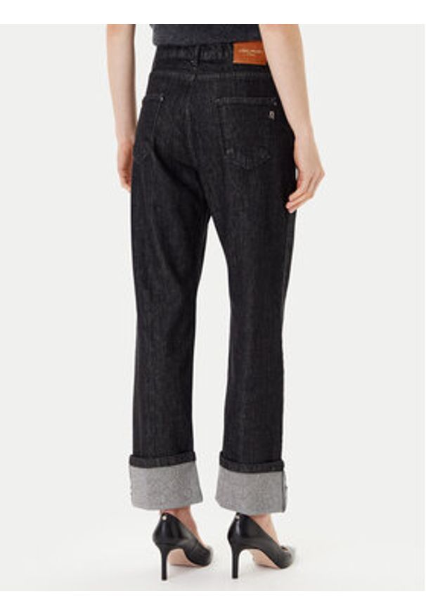 Rinascimento Jeansy CFC0125150003 Czarny Loose Fit. Kolor: czarny