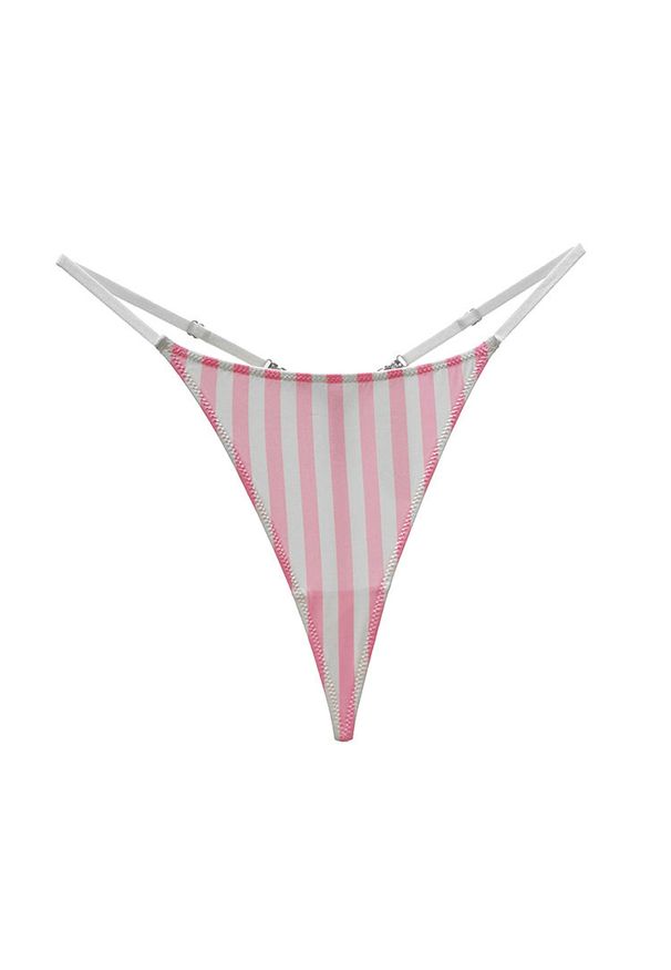 Intica - Stringi z łańcuszkiem elegancka bielizna na specjalne okazje Kataleya. Kolor: różowy. Materiał: tkanina