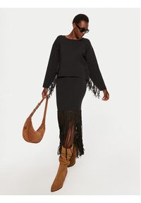 Munthe Spódnica ołówkowa Tayru 243123024376 Czarny Slim Fit. Kolor: czarny. Materiał: wiskoza #4