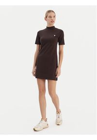 Guess Sukienka codzienna V6RK04 J1314 Brązowy Regular Fit. Okazja: na co dzień. Kolor: brązowy. Materiał: bawełna. Typ sukienki: proste. Styl: casual #3