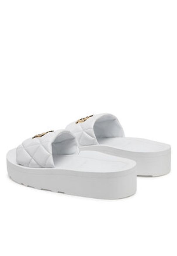 Love Moschino - LOVE MOSCHINO Klapki JA28014I1MIE0100 Biały. Kolor: biały. Materiał: skóra