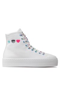 Chiara Ferragni Sneakersy CF3011-009 Biały. Kolor: biały. Materiał: materiał