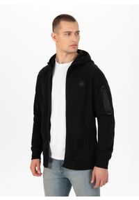 PITBULL - Bluza sportowa męska Pitbull West Coast Hermes Hooded Zip. Typ kołnierza: kaptur. Kolor: czarny