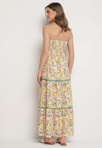 Born2be - Różowa Sukienka w Cytryny z Kokardą Galadessa. Okazja: na randkę, na co dzień. Typ kołnierza: kokarda. Kolor: różowy. Sezon: lato. Styl: elegancki, casual #5