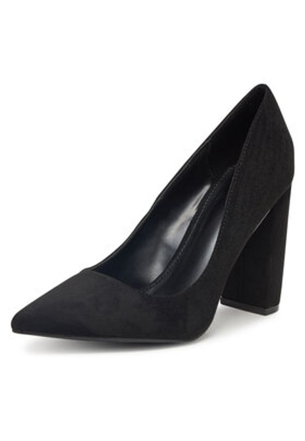 DeeZee Czółenka F-DY-9855-1 Czarny. Kolor: czarny. Materiał: materiał