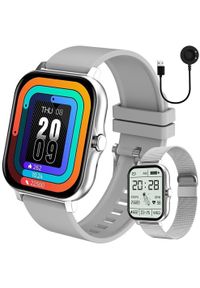 Smartwatch Verk Smartwatch zegarek damski męski gumowy pasek sport bluetooth rozmowy szary. Rodzaj zegarka: smartwatch. Kolor: szary. Materiał: guma. Styl: sportowy #1